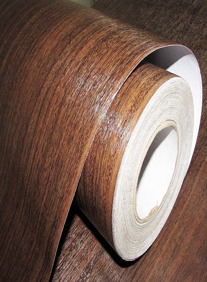 Fusion Graphix Vinyl PVC Wall Door Furniture Sticker, 12 x 100 Inches, Brown - Image 1